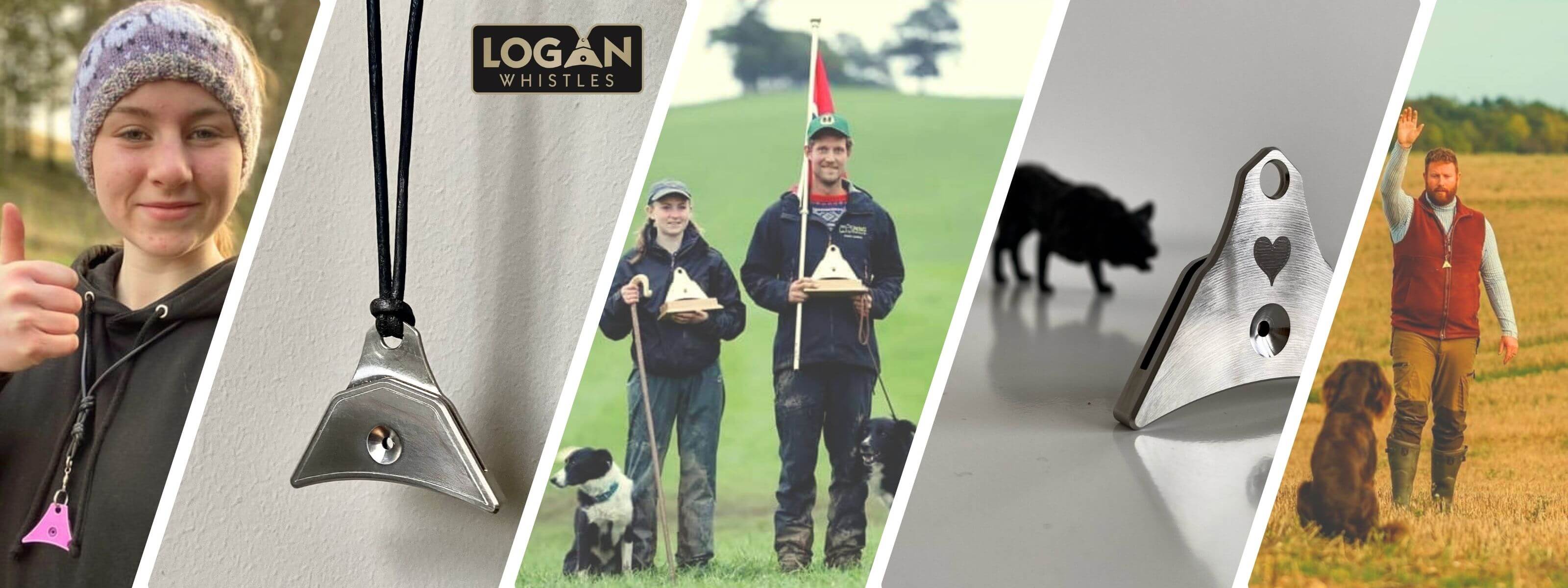 Logan Whistles photo collage and brand