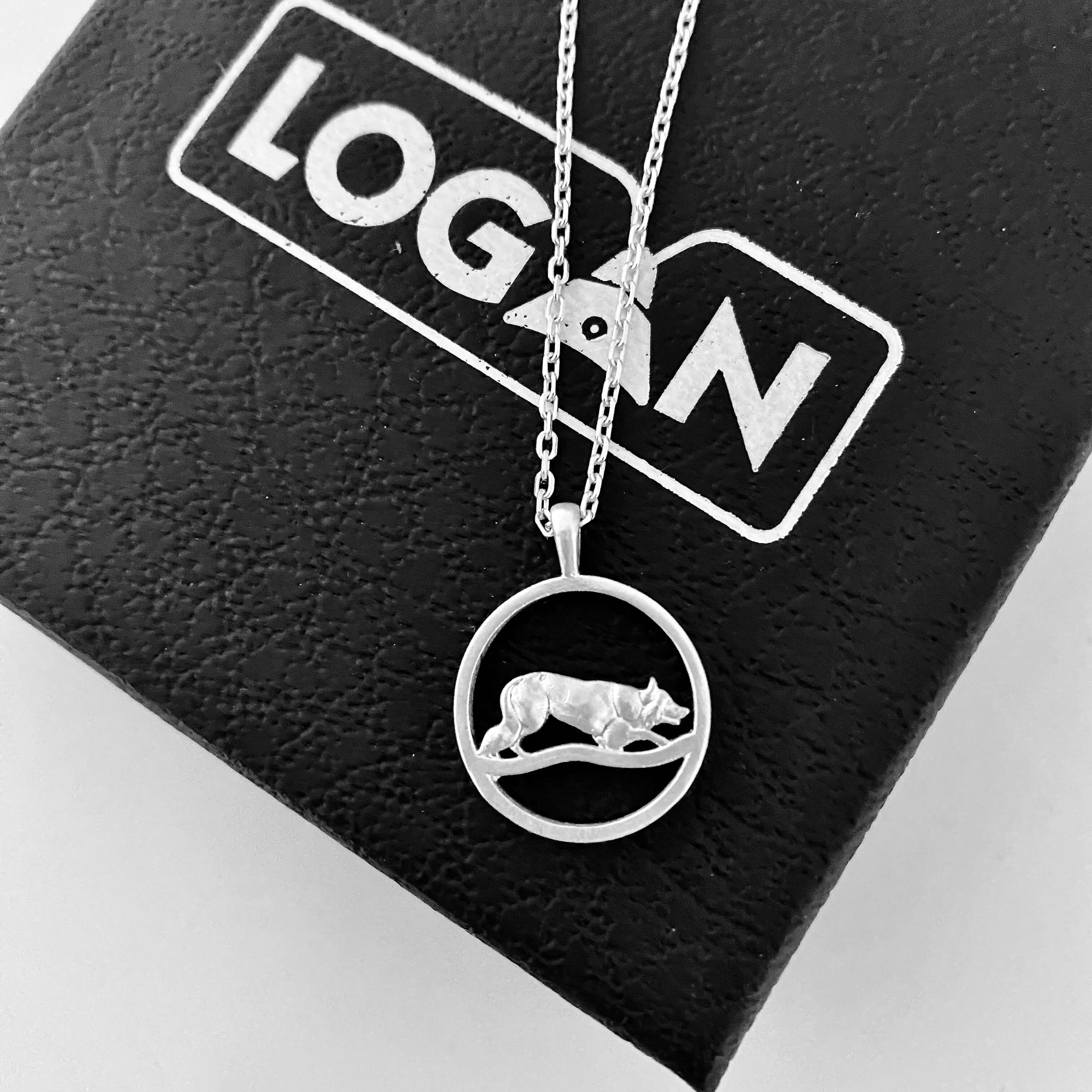 925 sterling silver Border Collie pendant