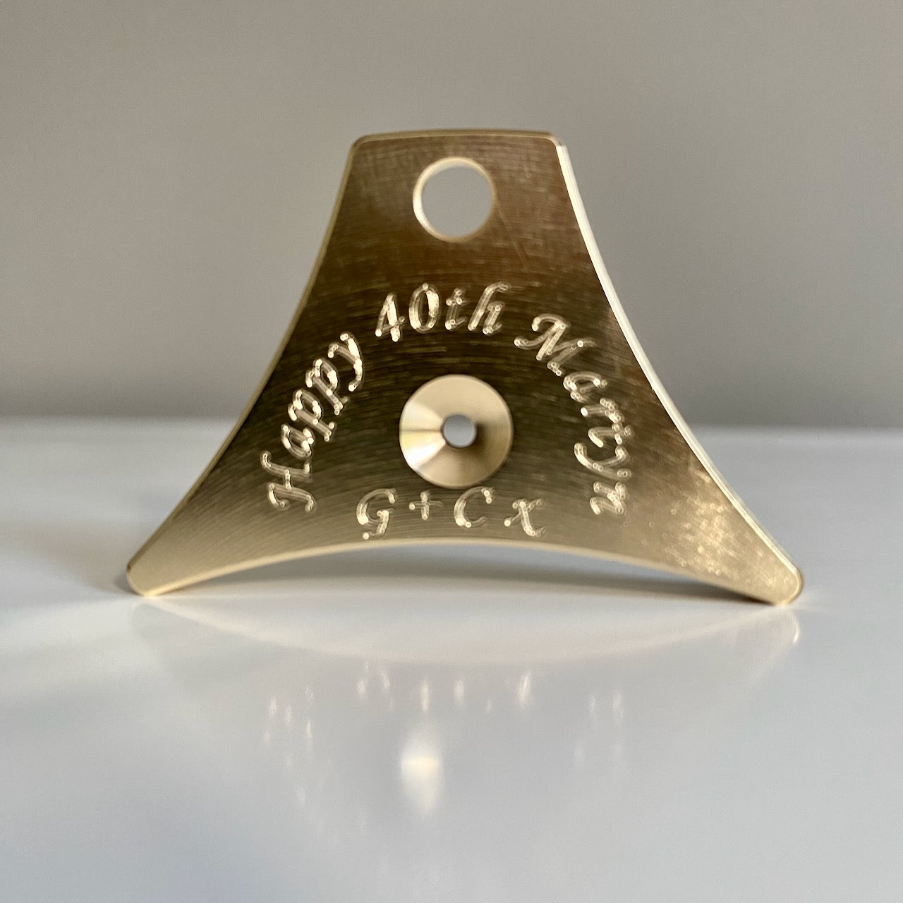 Logan Supreme brass whistle with engraving message