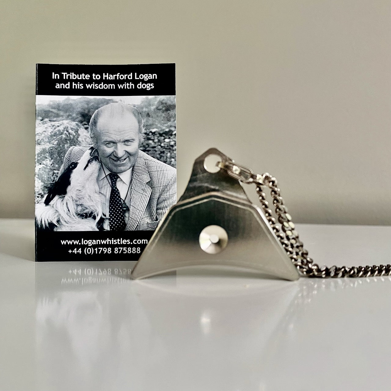 Logan Tribute Titanium shepherd's whistle and titanium chain
