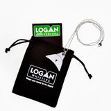 Logan Little Ventura sheepdog whistle and chain in black velvet pouch with label