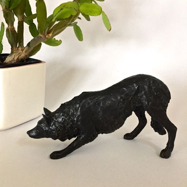 Bronze Border Collie Sculpture