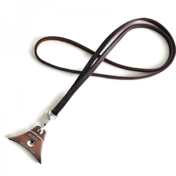 Soft Slimline Italian Leather Dog Whistle Lanyard