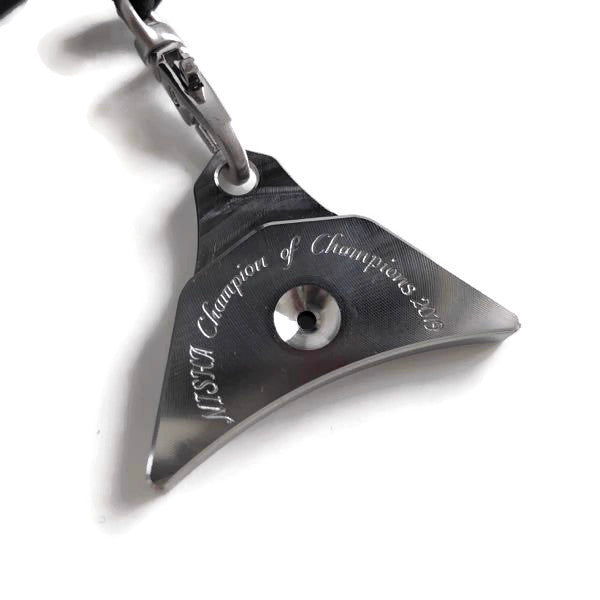 engraved award whistle using Logan 304