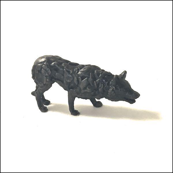 small bronze Border Collie sculpture