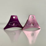 Engraved Logan A1 Aluminium Sheepdog Whistles in pink and purple