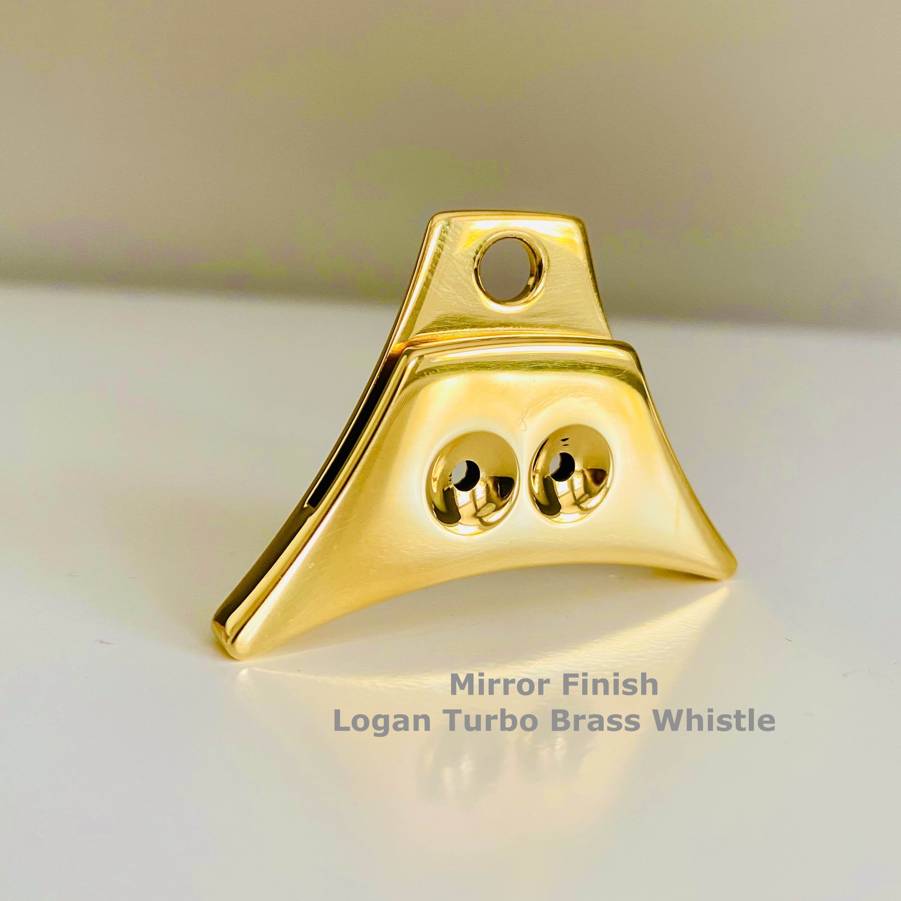 Logan Turbo Solid Brass Sheepdog Whistle