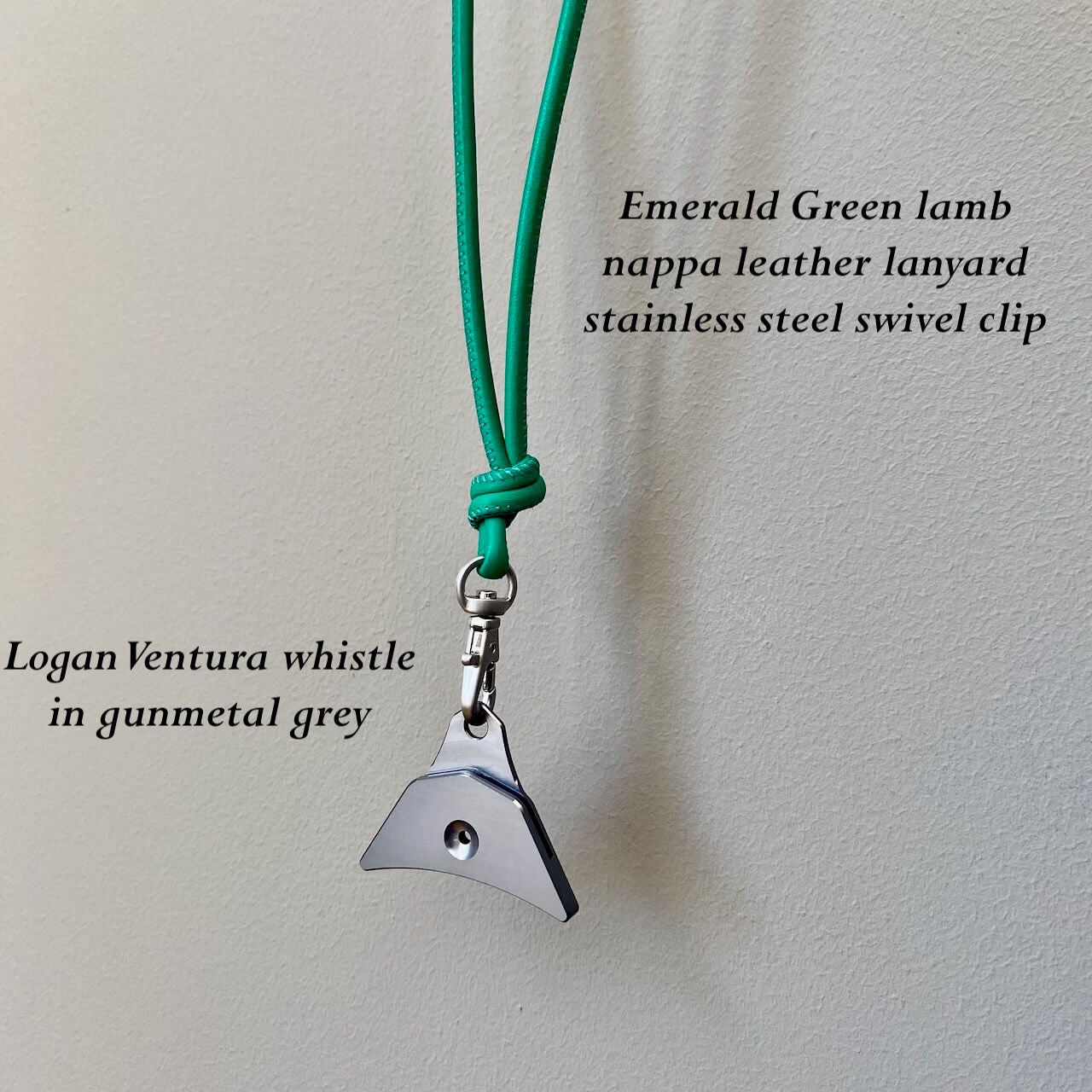 Logan ventura whistle and leather lanyard