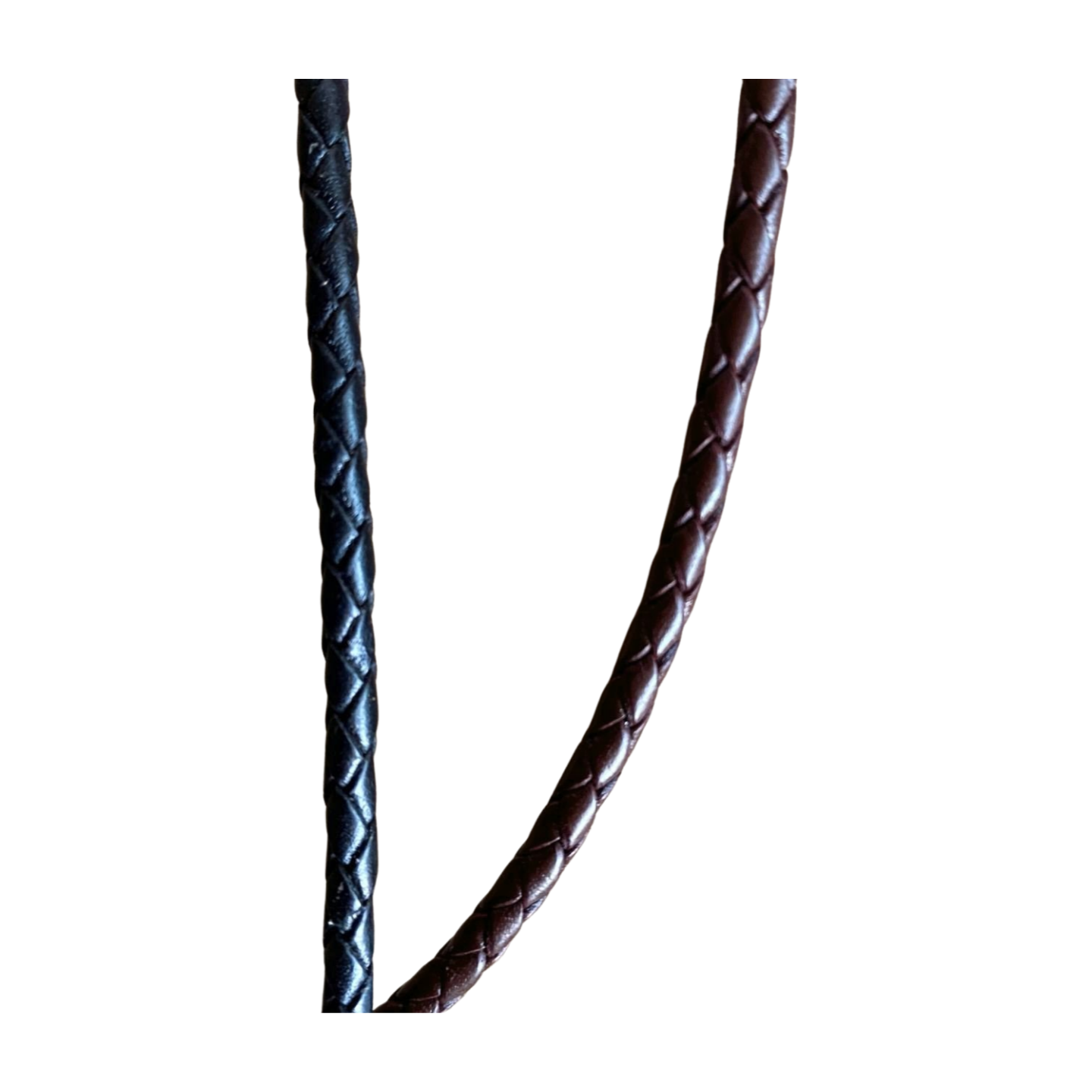 Brown and black braided leather