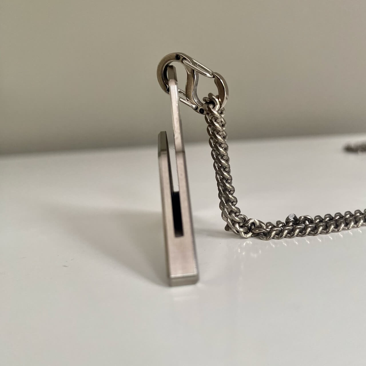 Titanium chain and clip for Logan Whistle