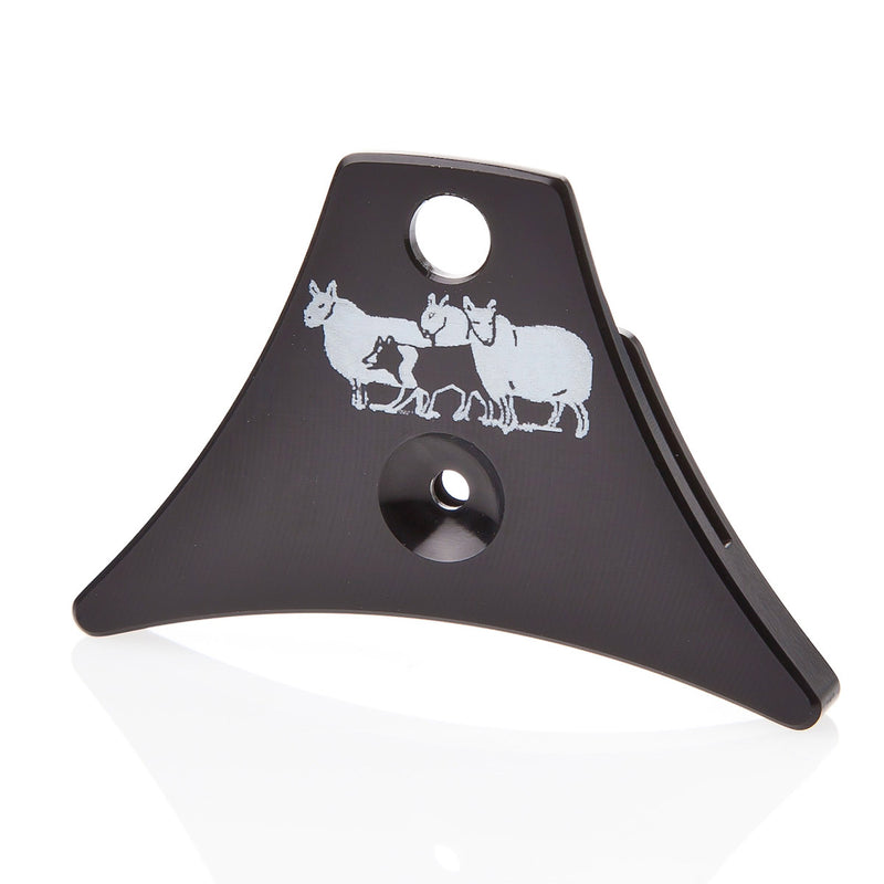 shepherd's whistle with sheep and collie engraved design