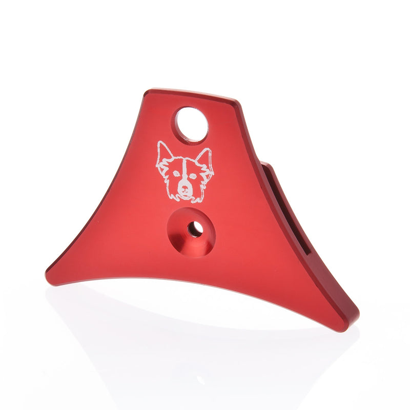 Red shepherd's whistle dog design