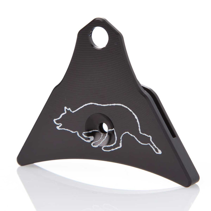 Logan Ventura Black sheep dog whistle with white running collie etched design