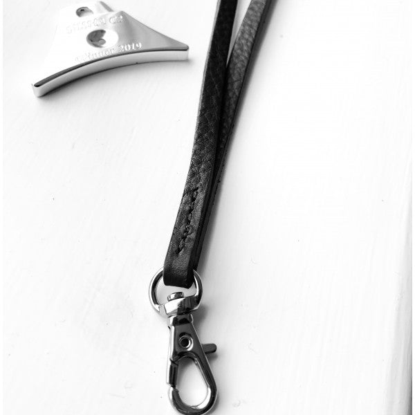 Soft Slimline Italian Leather Long Lanyard