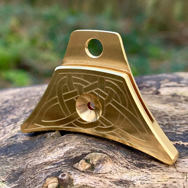 Logan Supreme brass sheepdog whistle Celtic design
