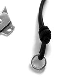 Soft Lamb Nappa Leather Lanyard - 925 Sterling Silver Spring Clip