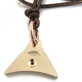 Logan Ventura herding whistle brass with dog design