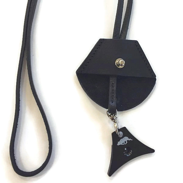 Italian Leather Sheepdog Whistle Case & Lanyard