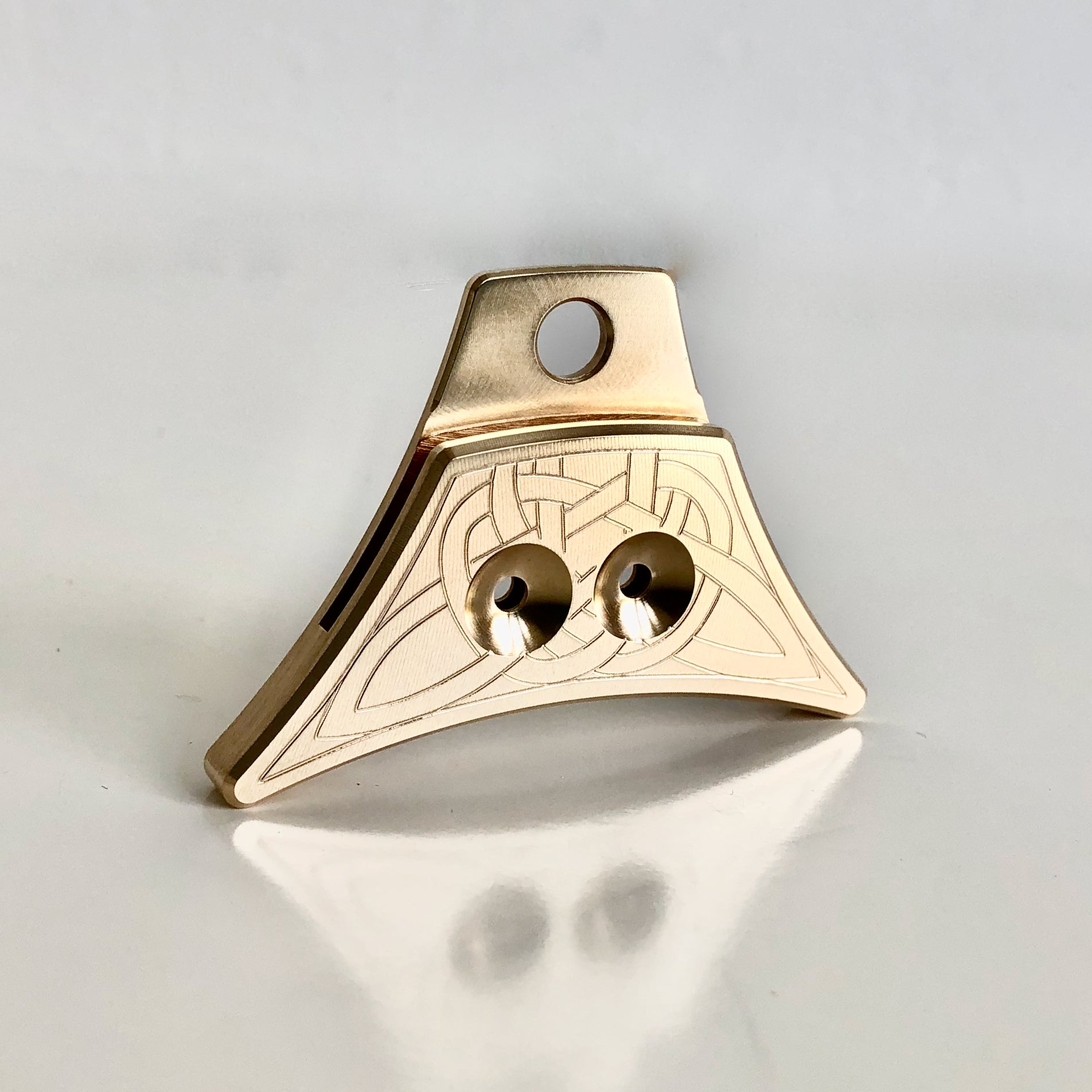 Logan Turbo brass whistle with Celtic engraved design