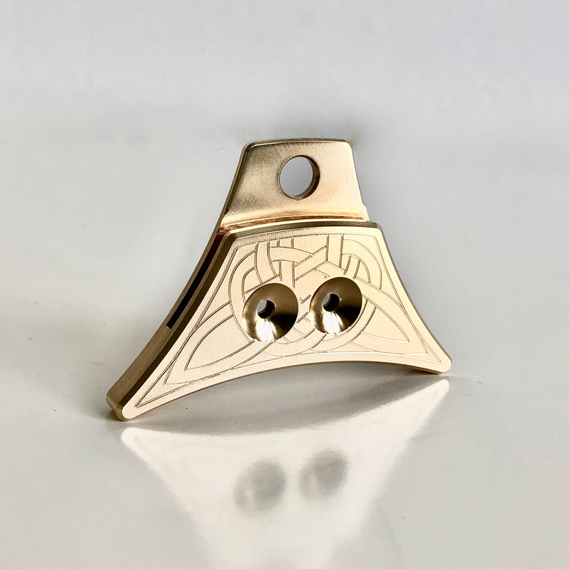 Logan Turbo brass whistle with Celtic engraved design