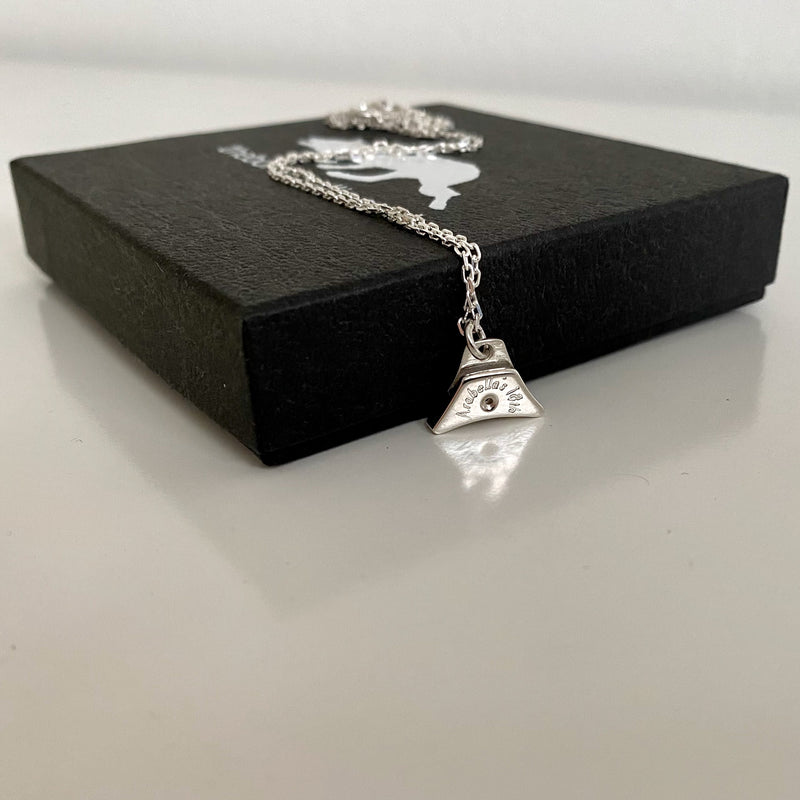 Sterling Silver Sheepdog Whistle Charm Necklace