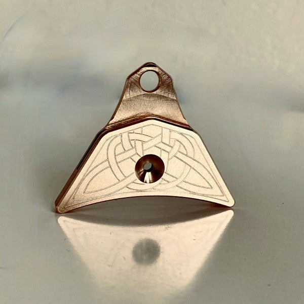 Logan Ventura Brass sheepdog whistle with Celtic pattern