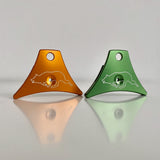 Engraved Logan A1 Aluminium Sheepdog Whistles in orange and green