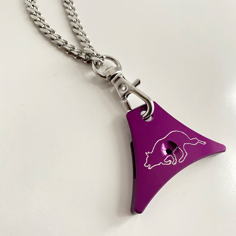 Engraved Logan A1 Aluminium Sheepdog Whistle in purple