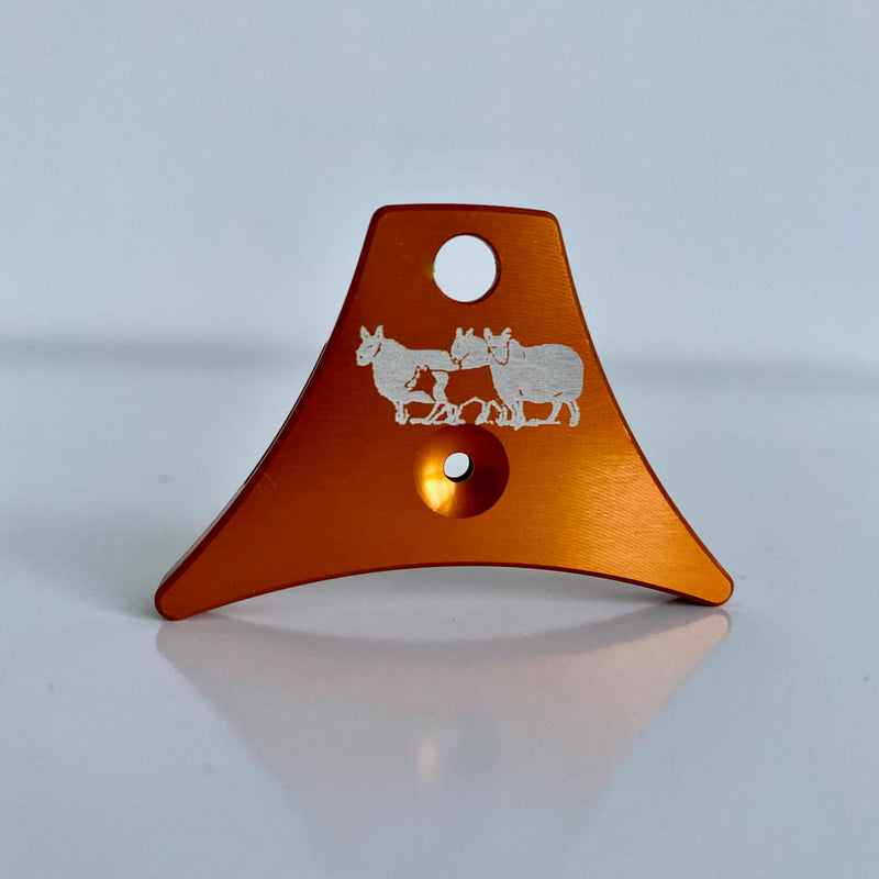 Engraved Logan A1 Aluminium Sheepdog Whistle in orange