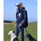 A woman training her dogs