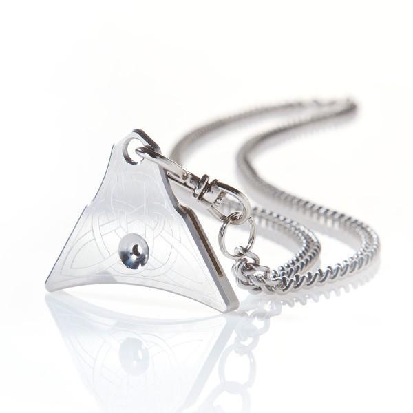 Engraved shepherd's whistle and chain lanyard