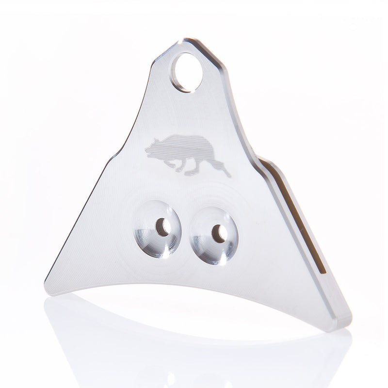 Two hole stainless steel whistle with Border Collie design