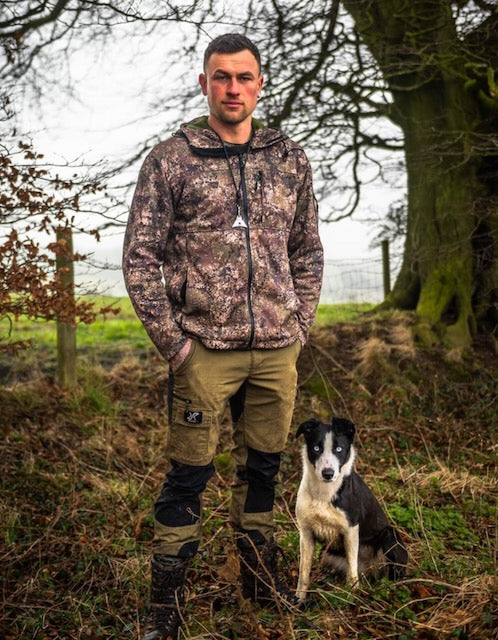 A man with his dog