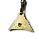 brass shepherd whistle and lanyard