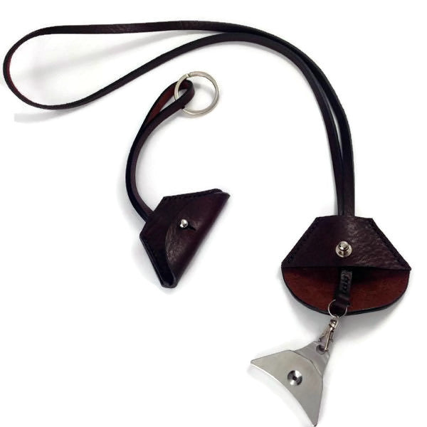 Italian Leather Whistle Case & lanyard